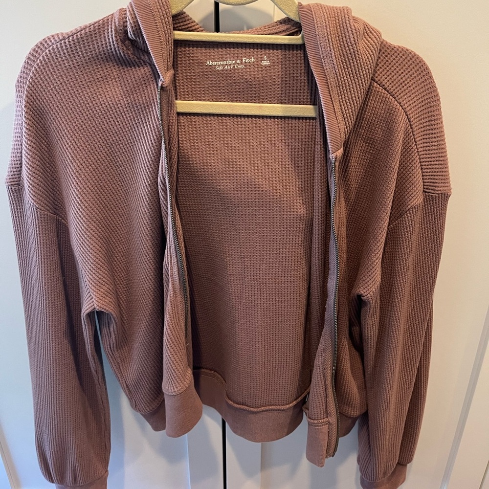 Abercrombie waffle zip up